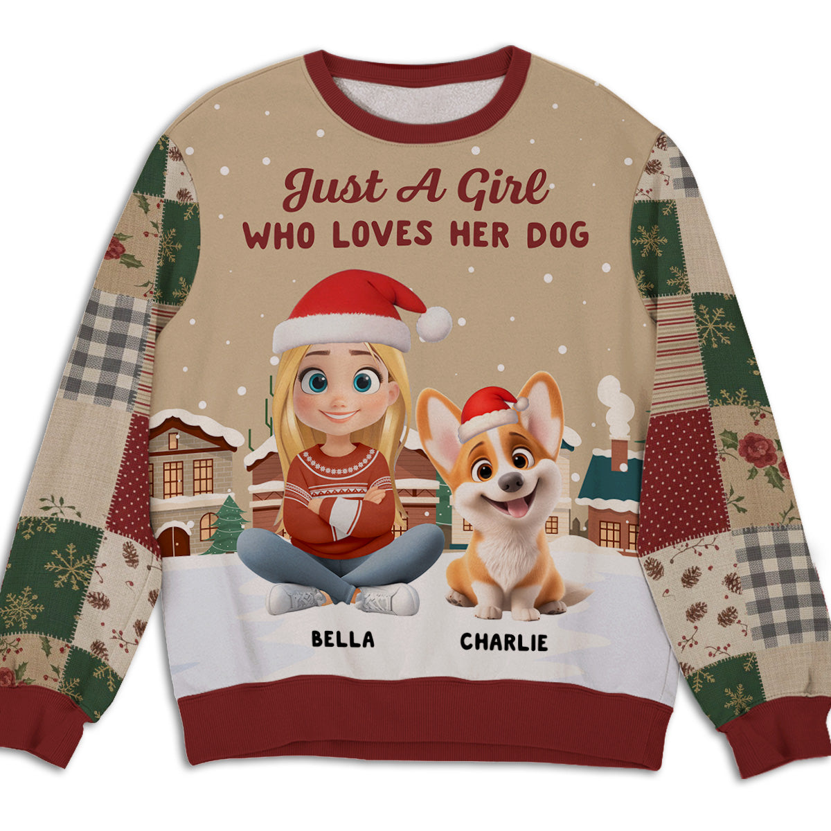 Who Really Loves Dog - Personalized All-Over-Print Sweatshirt