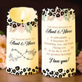 The Bond Between An Aunt & Niece, Flowers And Leopard Print - Personalized Custom LED Candle - NCE014_LECA