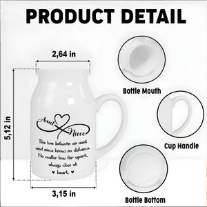 Love Between Aunt And Niece, Hearts - Personalized Ceramic Flower Vase