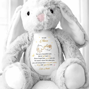 To My Niece, You Are A Beautiful Soul - Personalized Stuffed Bunny - NCE036_BUN