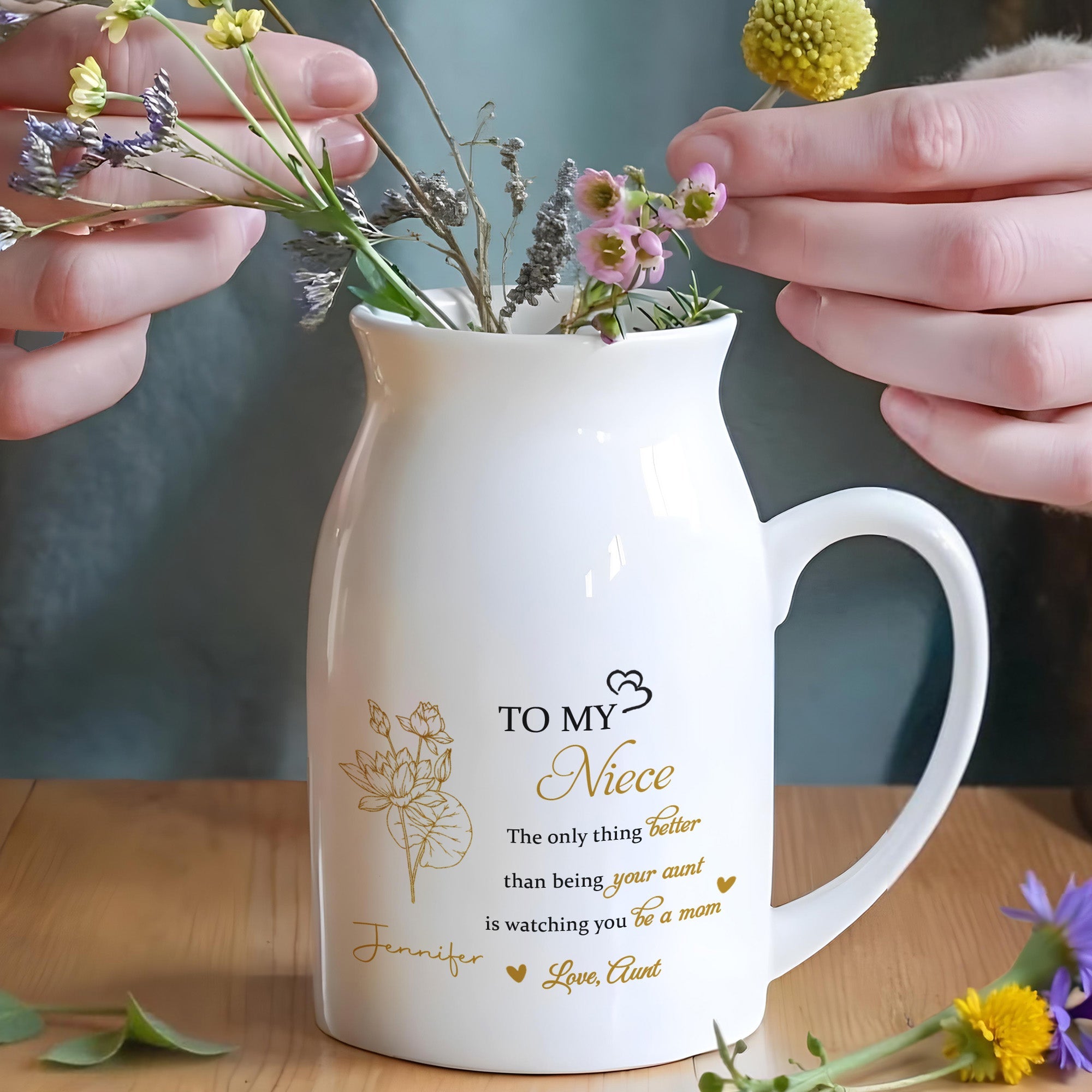The Only Thing Better Than Being Your Aunt - Personalized Ceramic Flower Vase