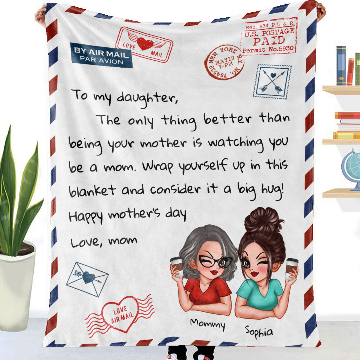 The Only Thing Better Than Being Your Mother Is Watching You Being A Mom - Personalized Fleece Blanket