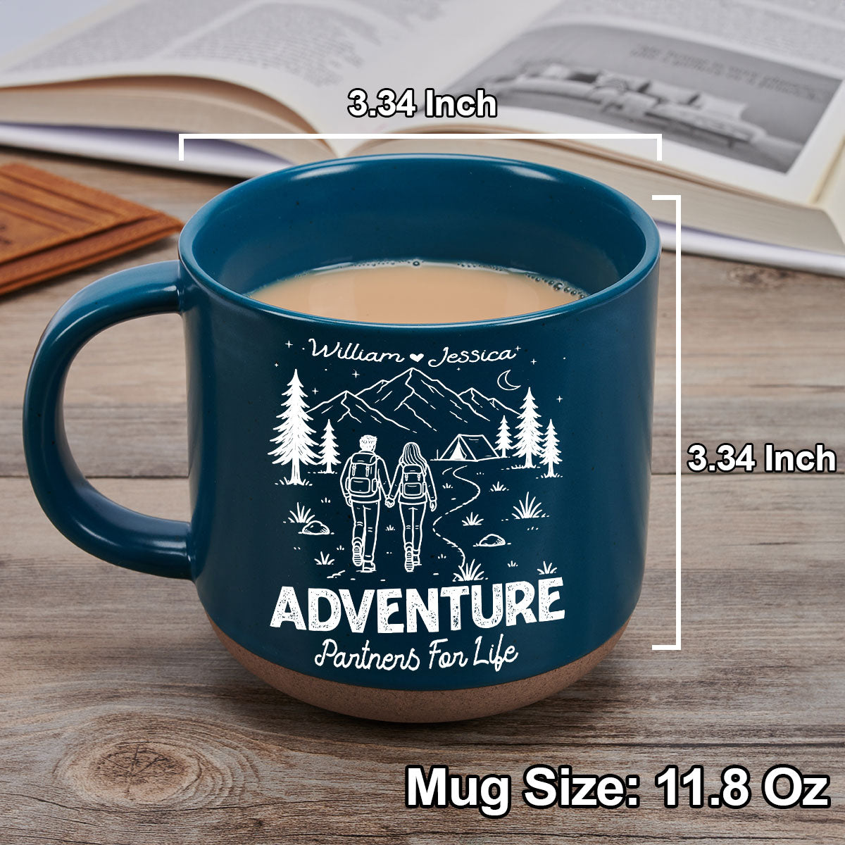 Forever Adventure Partners - Personalized Pottery Mug