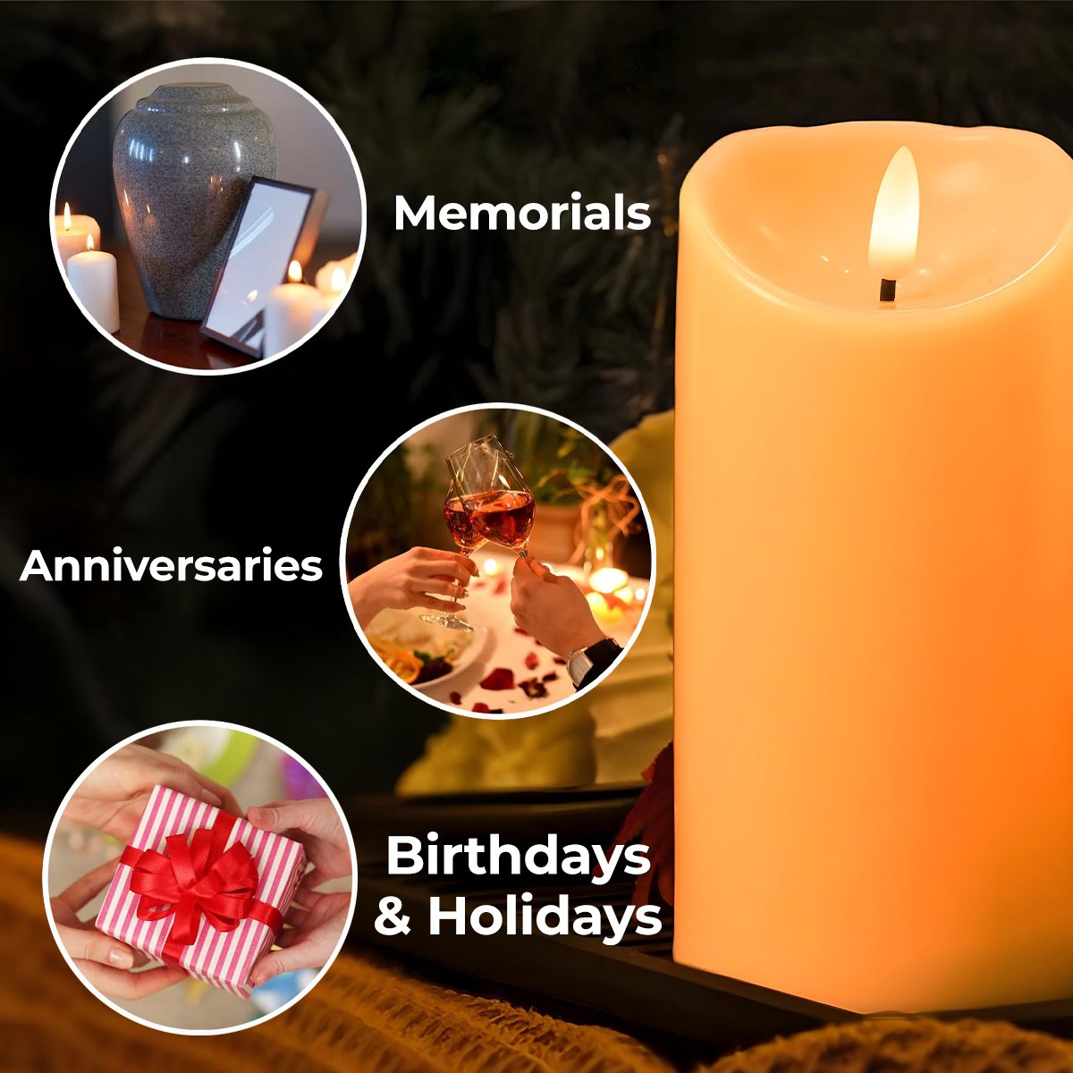 When Someone You Love Becomes a Memory Treasure Candle - Personalized Custom LED Candle - HME102_LECA