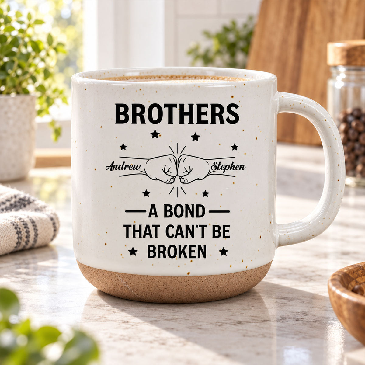 A Bond That Lasts Forever personalized pottery mug