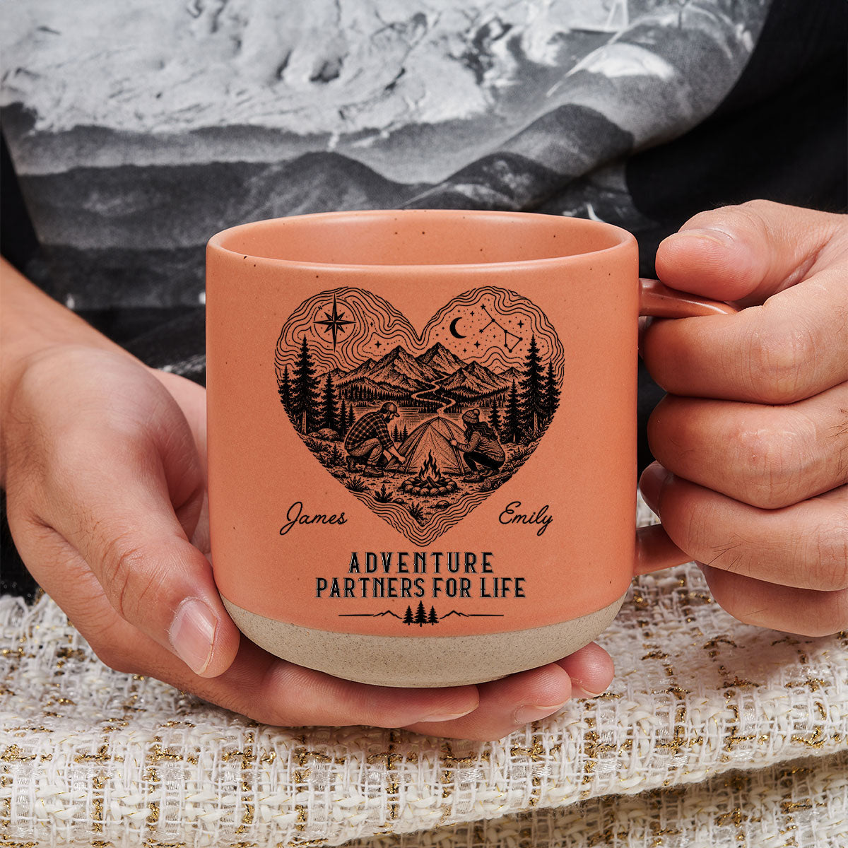 Our Story Is One Big Adventure - Personalized Pottery Mug