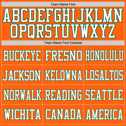 Custom Orange White-Kelly Green Mesh Authentic Football Jersey