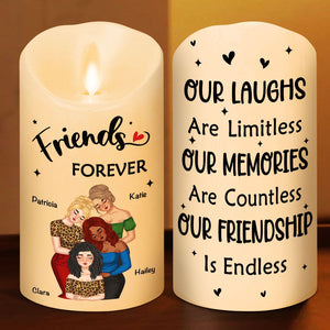 Our Friendship personalized LED candle