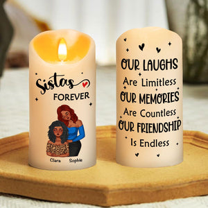 Our Friendship personalized LED candle