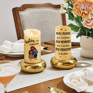 Our Friendship personalized LED candle