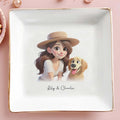 Cherish Every Moment With Your Pet In Cartoon Style - Personalized Custom Jewelry Dish - PET028_SCRD