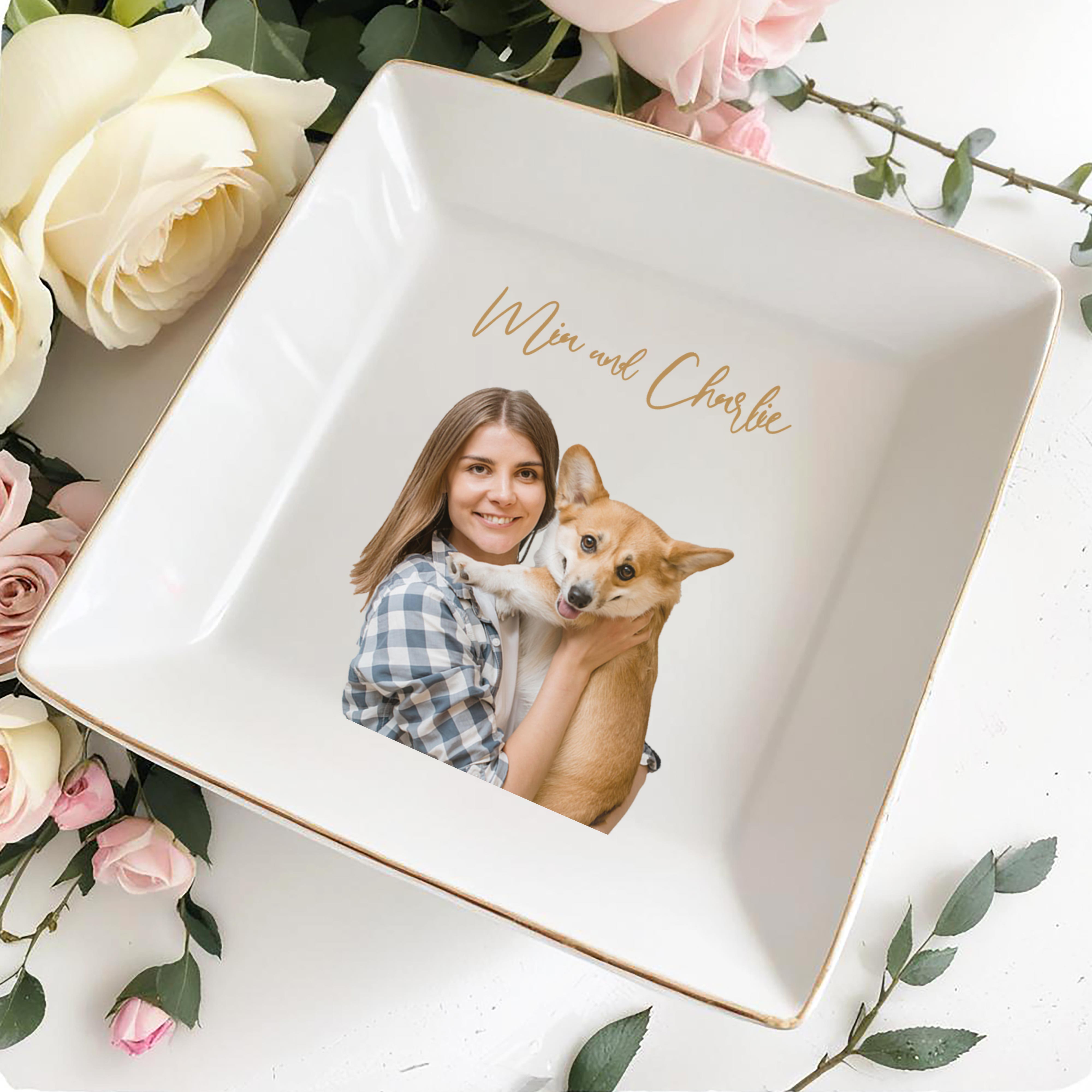 Capture Special Moments With Your Pet - Personalized Custom Jewelry Dish - PET038_SCRD