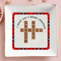 I Woof You A Merry Christmas With Festive Pet Name Tiles - Personalized Custom Jewelry Dish - PET072_SCRD