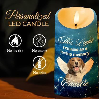 When Tomorrow Starts Without Me Memorial Candle With Dog And Stars - Personalized Custom LED Candle - PET077_LECA