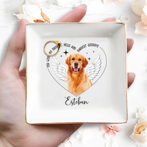 Favorite Hello Hardest Goodbye Memorial Dish - Personalized Custom Jewelry Dish - PME005_SCRD