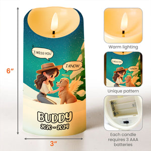 Your Light Will Always Shine in My Heart Woman and Dog - Personalized Custom LED Candle - PME007_LECA