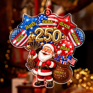 Cheers To 250 American Years - Personalized Acrylic Ornament