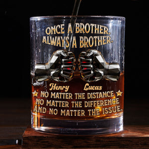 Soulmate Best Friend personalized whiskey glass