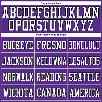 Custom Purple Black-White Mesh Authentic Football Jersey