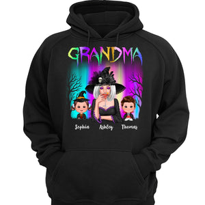 Halloween Grandma Grandkids Aurora Personalized Shirt