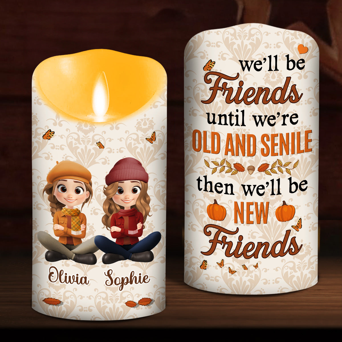 Besties For Life - Personalized LED Candle