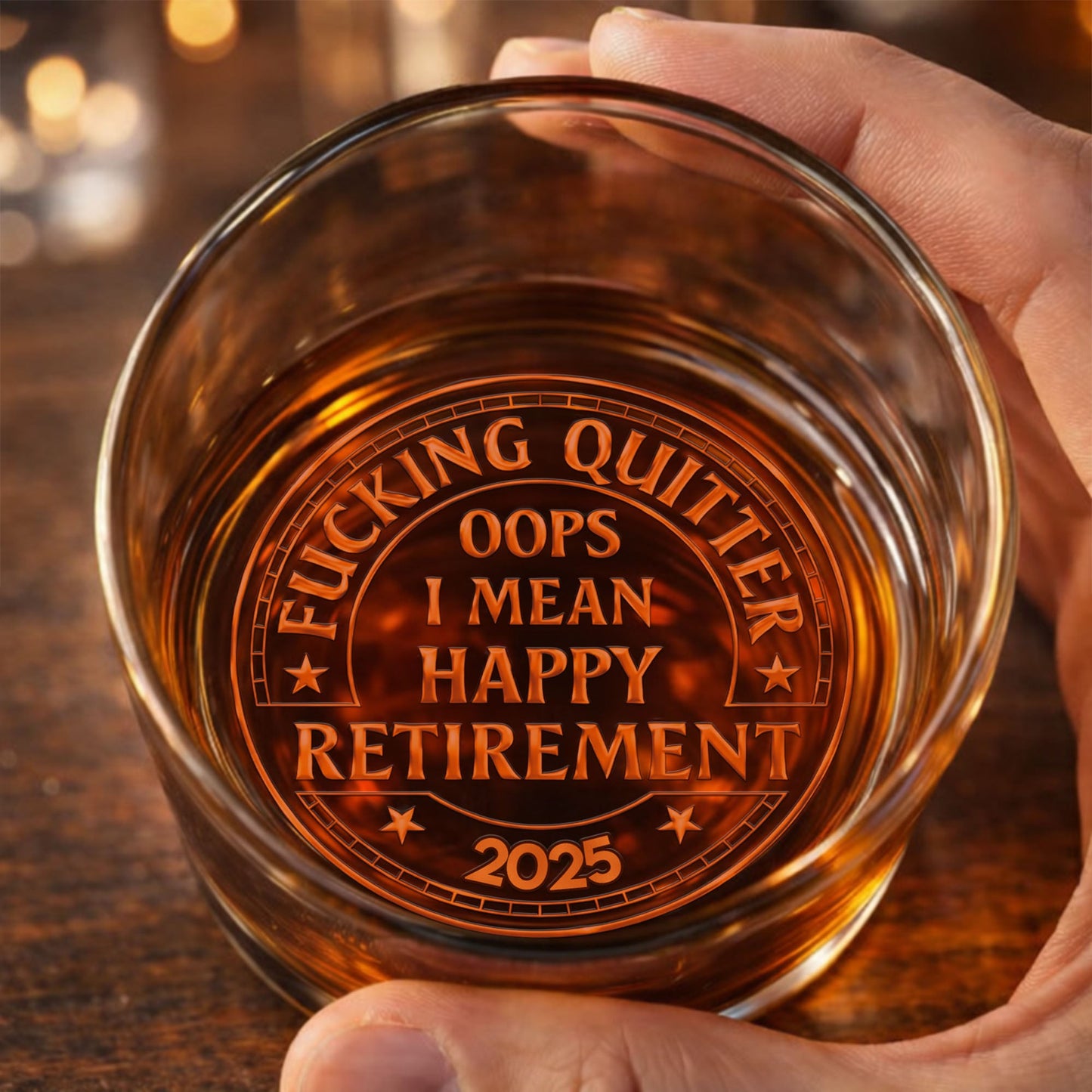 Every Sip Tastes Like It's Not My Problem Anymore Palm Tree Beach Retirement - Personalized Whiskey Glass - RETIRE016_PRIWI