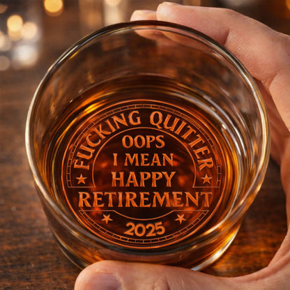 Every Sip Tastes Like It's Not My Problem Anymore Palm Tree Beach Retirement - Personalized Whiskey Glass - RETIRE016_PRIWI