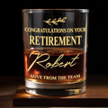 Congratulations On Your Retirement Olive Branch Retirement Gift - Personalized Custom Whiskey Glass - RETIRE037_RWG