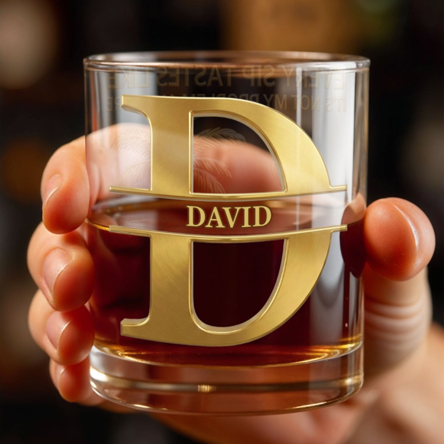Every Sip Tastes Like It's Not My Problem Anymore Happy Retirement Palm Tree - Personalized Custom Whiskey Glass - RETIRE039_RWG