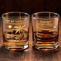 Every Sip Tastes Like Its Not My Problem Anymore Palm Tree Retirement Schedule - Personalized Custom Whiskey Glass - RETIRE048_RWG