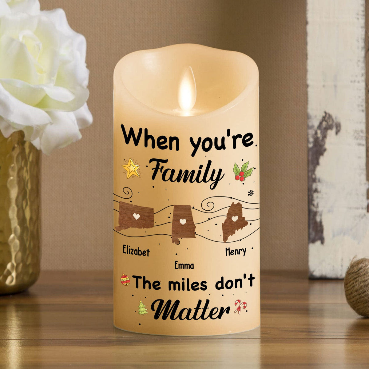 Family Forever - Personalized LED Candle