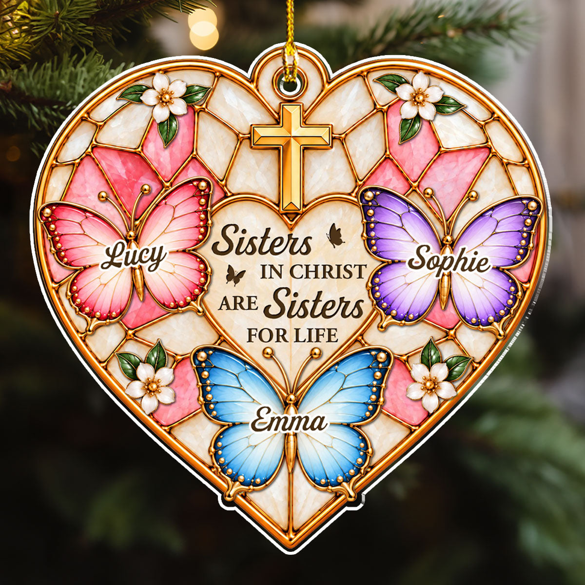 To My Sister - Personalized Acrylic Ornament