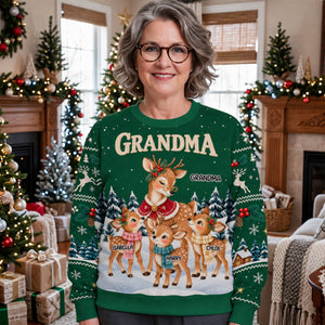 Reindeer Winter Love personalized all-over-print sweatshirt