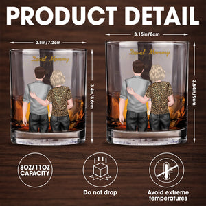 To My Son In Law Life Has Given Me The Gift Of You Hugging Couple - Personalized Custom Whiskey Glass - SILA022_RWG