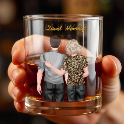 To My Son In Law Life Has Given Me The Gift Of You Hugging Couple - Personalized Custom Whiskey Glass - SILA022_RWG