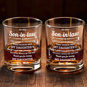 To My Son-in-law You Still Would Be The One Star Design - Personalized Custom Whiskey Glass - SILA050_RWG