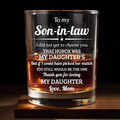 To My Son-in-law You Still Would Be The One Star Design - Personalized Custom Whiskey Glass - SILA050_RWG