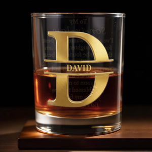 To My Son-in-law Thrilled She Found The Best Monogram Design - Personalized Custom Whiskey Glass - SILA051_RWG