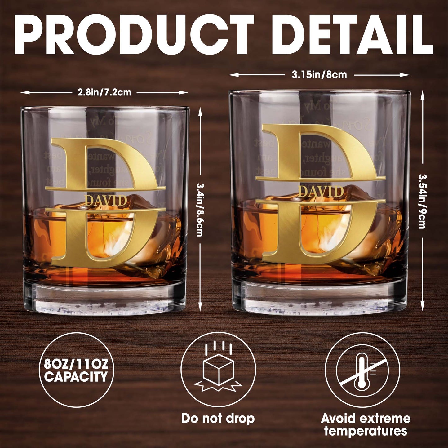 To My Son-in-law Thrilled She Found The Best Monogram Design - Personalized Custom Whiskey Glass - SILA051_RWG