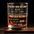 To My Son In Law The Only Thing Better Heart And Stars Design - Personalized Custom Whiskey Glass - SILA070_RWG