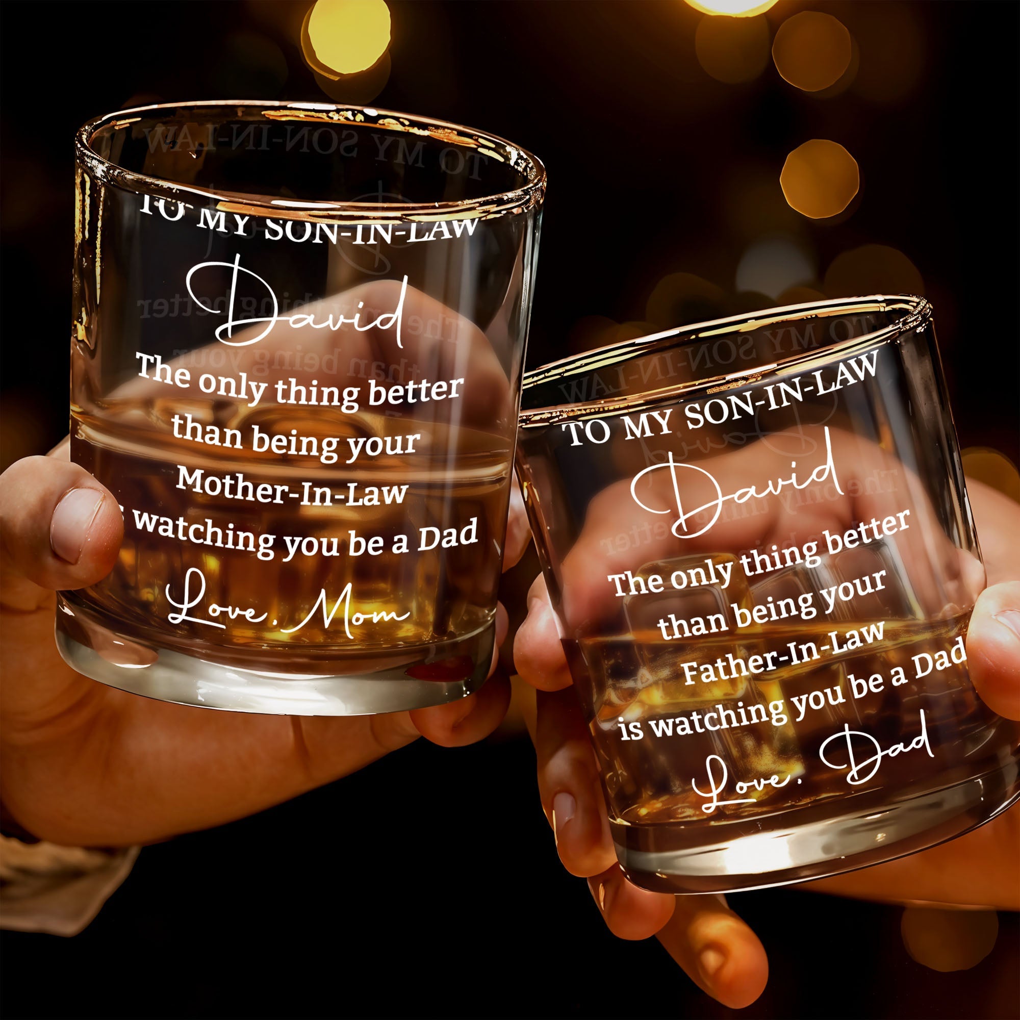 To My Son In Law The Only Thing Better Mother In Law Message - Personalized Custom Whiskey Glass - SILA071_RWG