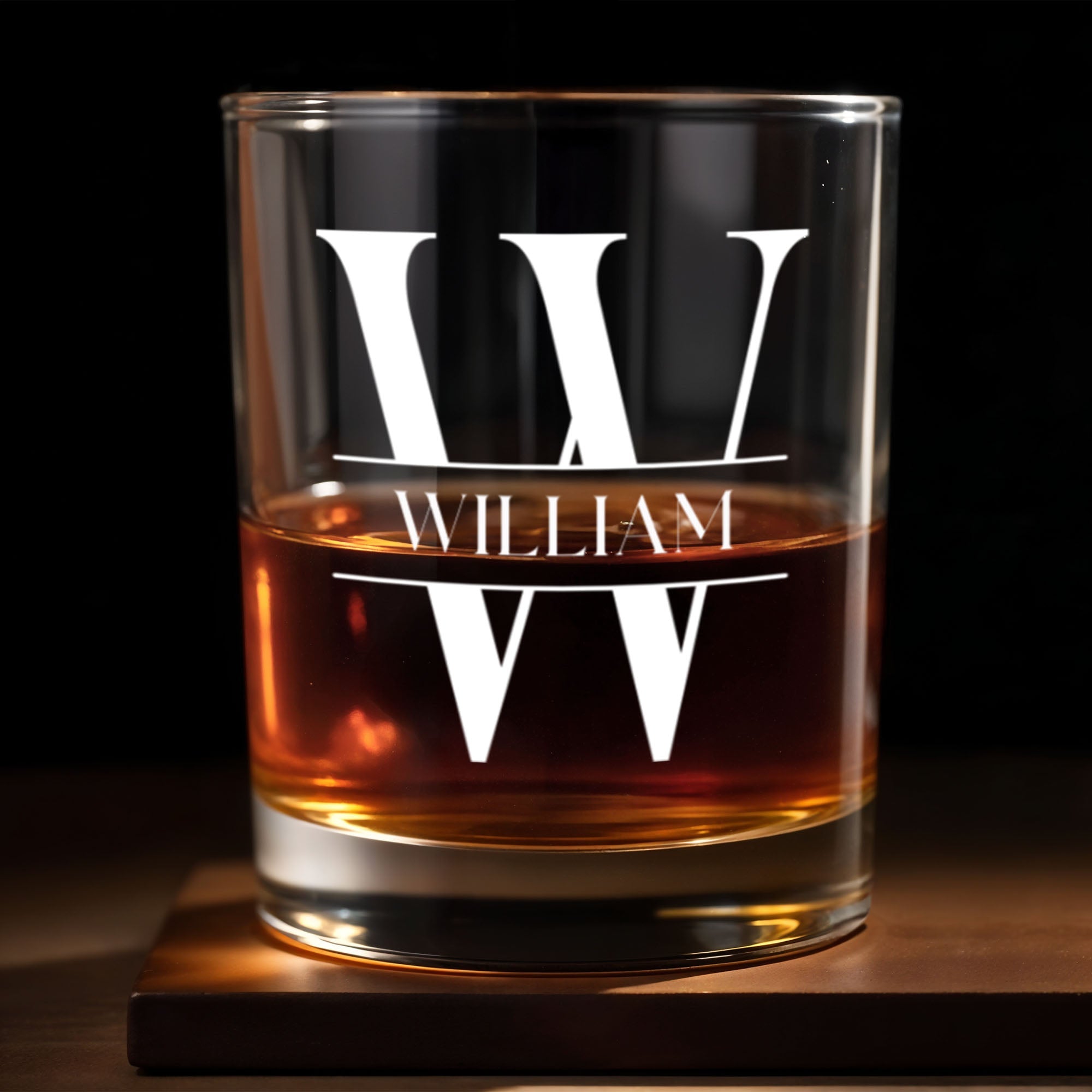 To My Son-In-Law I May Not Have Given You Life Monogram Alphabet - Personalized Custom Whiskey Glass - SILA079_RWG