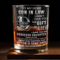 To My Dear Son In Law Monogram Initial Gift Of Life - Personalized Custom Whiskey Glass - SILA089_RWG