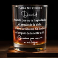 Para Mi Yerno Spanish Message To My Son In Law Heartfelt Quote - Personalized Custom Whiskey Glass - SILA094_RWG
