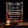 À Mon Gendre Life Gift Merci D’aimer Ma Fille Text - Personalized Custom Whiskey Glass - SILA095_RWG