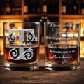 À Mon Gendre Life Gift Merci D'aimer Ma Fille Monogram Initial - Personalized Custom Whiskey Glass - SILA114_RWG