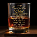 To My Son-In-Law I May Not Have Given You Life 3D Gold Effect - Personalized Custom Whiskey Glass - SILA129_RWG