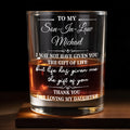 To My Son In Law Life Has Given Me The Gift Of You Loving My Daughter - Personalized Custom Whiskey Glass - SILA130_RWG