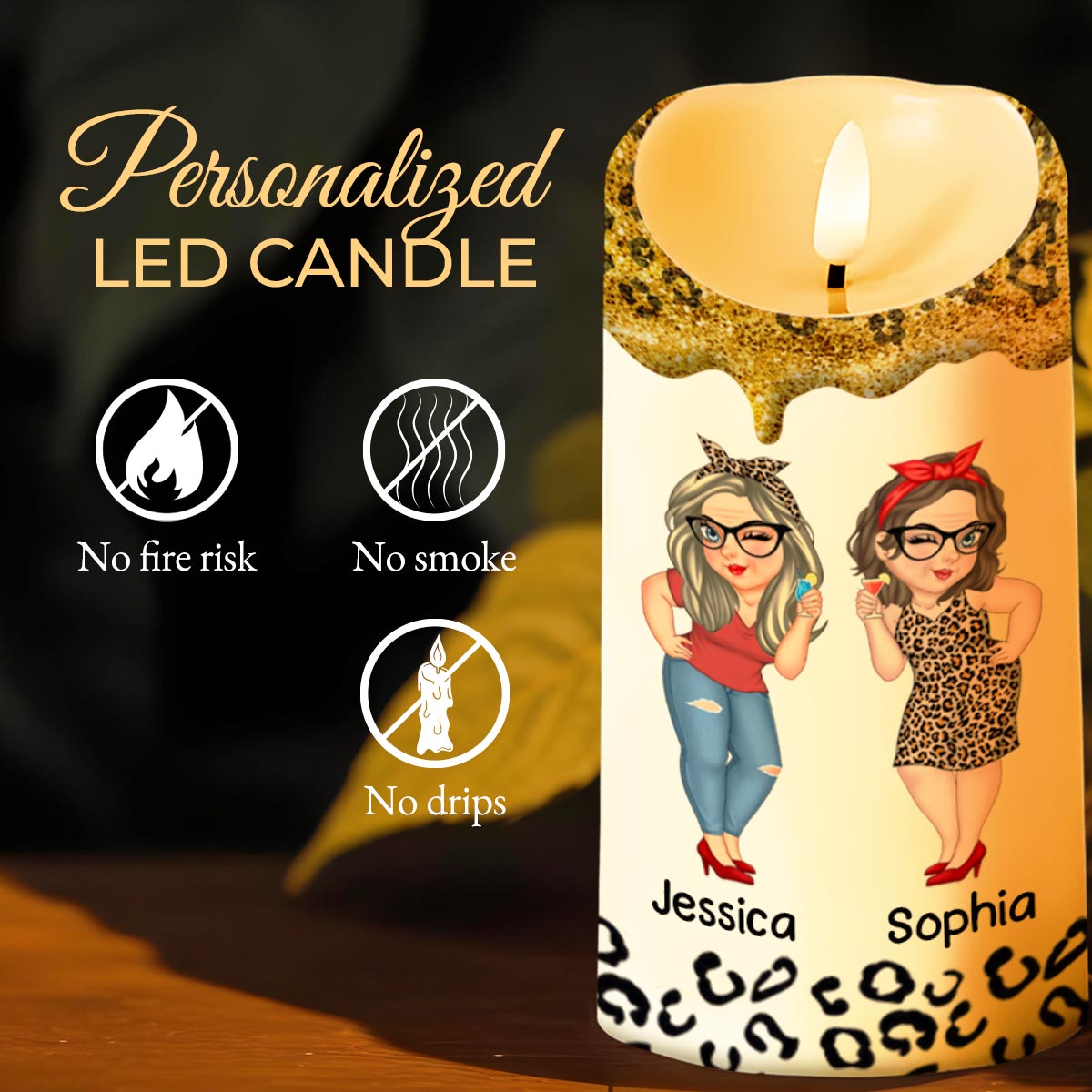 Being My Sister Is Really The Only Gift You Need - Personalized Custom LED Candle - SIS006_LECA