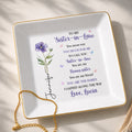 To My Sister-In-Law You Mean Way Too Much Flower Butterfly - Personalized Custom Jewelry Dish, Square Ceramic Dish - SIS077_SCRD